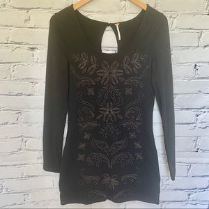 Free People Black Sequin Dress.